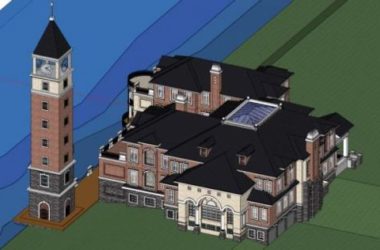 Multi-Story Cultural Activity Center with Clock Tower | Classical Architectural Design in SketchUp-BIM WORLD