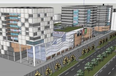 SketchUp Business Model: Modern Multi-Story Commercial Plaza Design-BIM WORLD