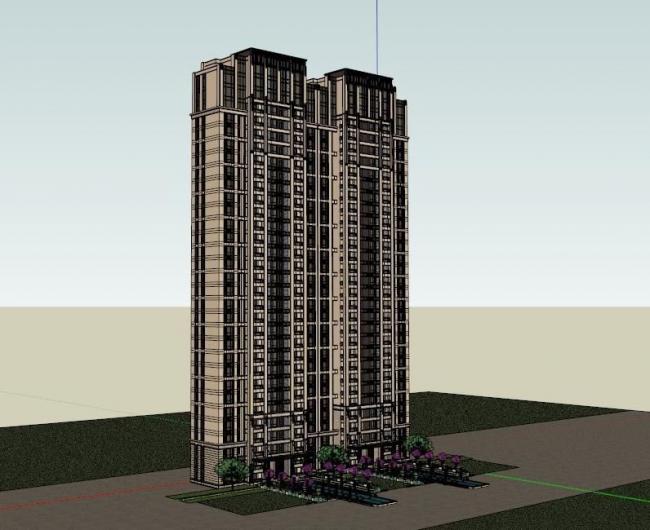 SketchUp Residential Models: High-Rise Buildings in Classical Style