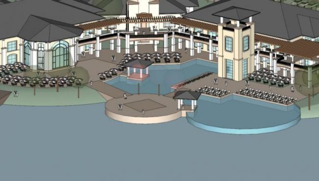 SketchUp Business Model: Mountain Club with Classic Design