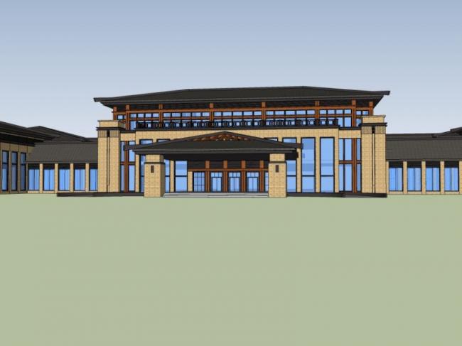 SketchUp Business Model: Designing a Multi-Story Chinese-Style Club