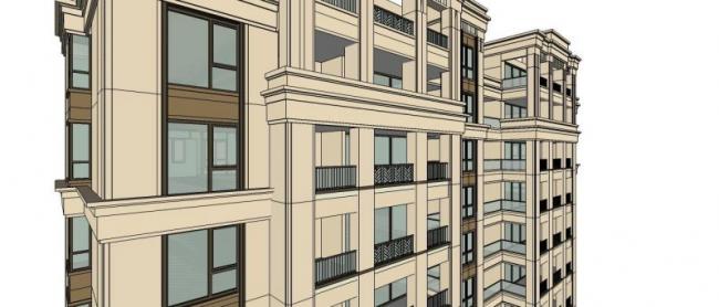 SketchUp Residential Models: High-Rise and Classical Style Buildings