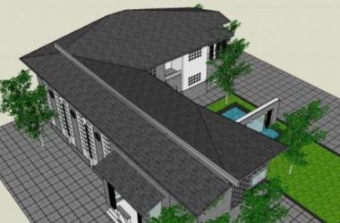 SketchUp Business Model: Modern Chinese-Style Low-Rise Restaurant Design-BIM WORLD