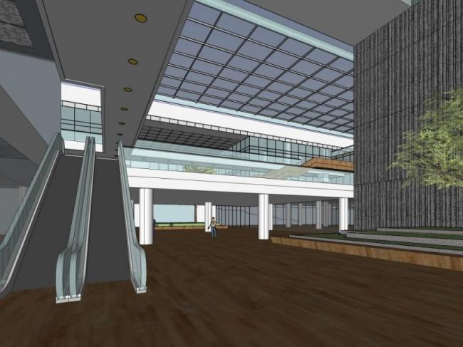 SketchUp Cultural Model: Multi-Story Archive with Modern Architectural Design