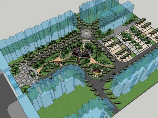 Modern Residential Landscape Design in SketchUp