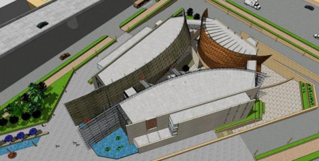 SketchUp Cultural Model: Modern Multi-Story Museum Architecture