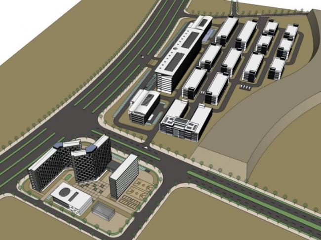 Sketchu Industrial Building | Modern Multi-Story Industrial Park and Factory