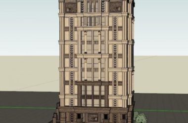 SketchUp Residential Models: Classical-Style High-Rise Buildings-BIM WORLD