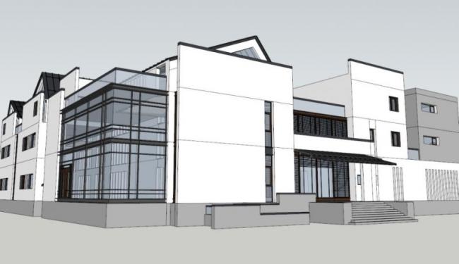 SketchUp Business Model: Multi-Story Club in Modern Chinese Style