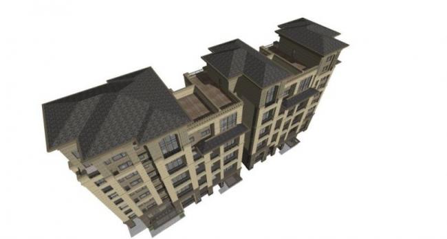 Classical Multi-Story Residential Model in SketchUp