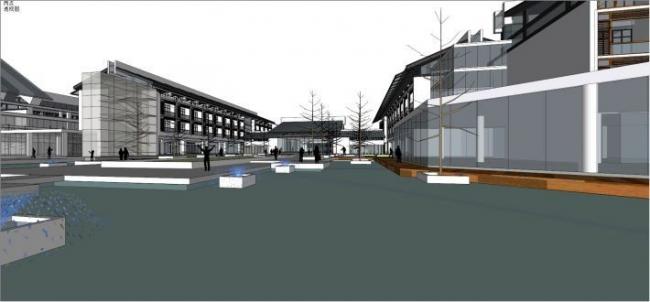 Chinese-Style Residential Area Model in SketchUp