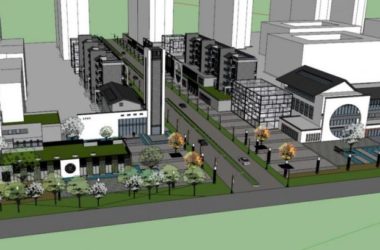 SketchUp Business Model: Multi-Story Commercial Street in Modern Chinese Style-BIM WORLD