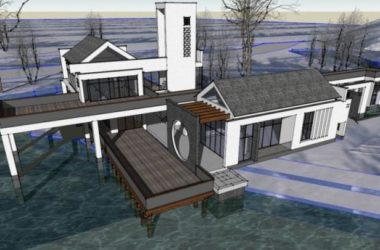 SketchUp Business Model: Designing a Low-Rise Chinese-Style Leisure Club-BIM WORLD