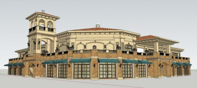 SketchUp Business Model for an Italian Classic Style Restaurant