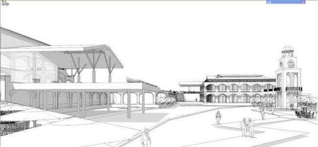 SketchUp Cultural Model: Modern Multi-Story Display Center in Contemporary Architectural Style