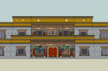 SketchUp Model of a Multi-Story Tibetan Cultural Activity Center-BIM WORLD
