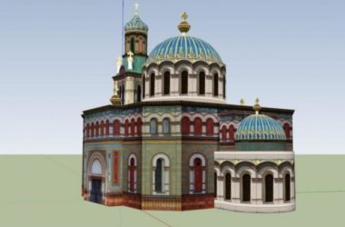 SketchUp Cultural Model: Multi-Story Classical Church Architecture-BIM WORLD