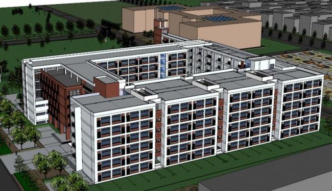 Modern Multi-Story School Campus Design in SketchUp