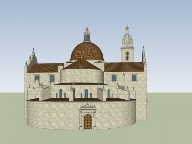 SketchUp Cultural Model: Multi-Story Classical Church Architecture