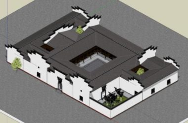 SketchUp Residential Model: Huizhou-Style Chinese Courtyard Homes-BIM WORLD