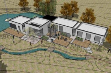 SketchUp Business Model: Modern Low-Level Clubhouse Design-BIM WORLD