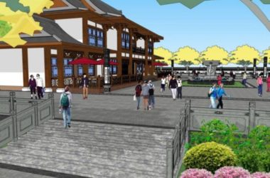 SketchUp Landscape Design: Entrance Plaza and Chinese-Style Park-BIM WORLD
