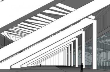 SketchUp Design: Modern Station Road Bridge and Bus Terminal-BIM WORLD