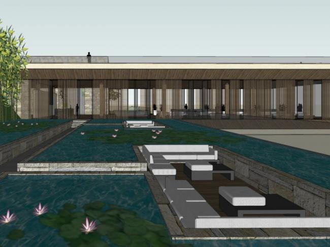 SketchUp Business Model: Modern Multi-Story Clubhouse Design