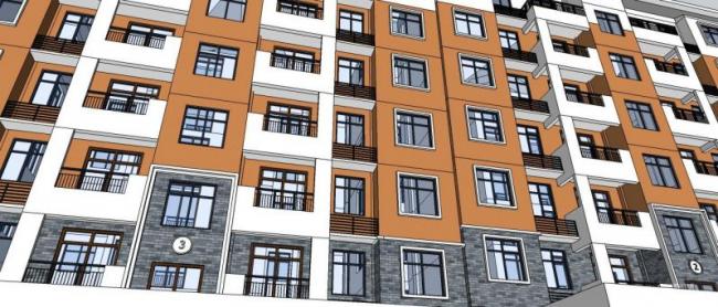 Classical Multi-Story Residential Building Model in SketchUp