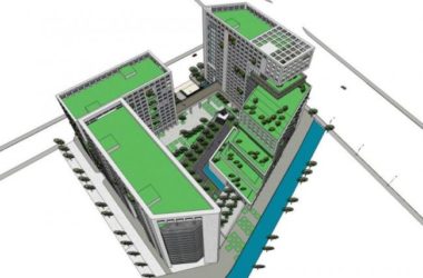 Modern Multi-Story Office Building Model in SketchUp-BIM WORLD