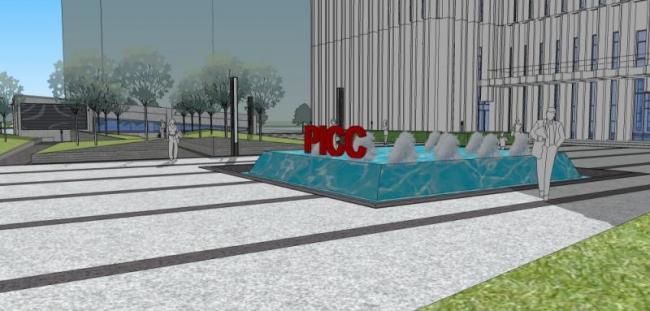 Modern Office Landscape Design in SketchUp