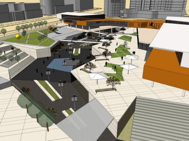 SketchUp Business Model: Modern Multi-Story Business Center Design