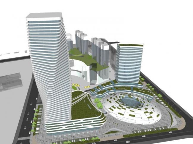 SketchUp Complex Model: Modern Super High-Rise Commercial Tower