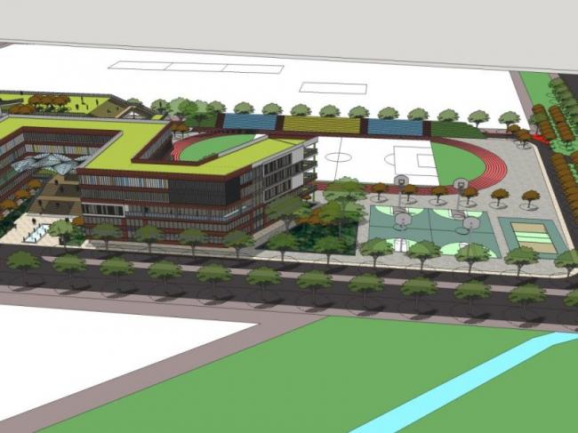 Modern Multi-Story School Campus Design in SketchUp