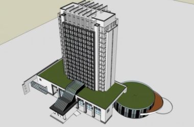 Modern High-Rise Hotel Model in SketchUp-BIM WORLD