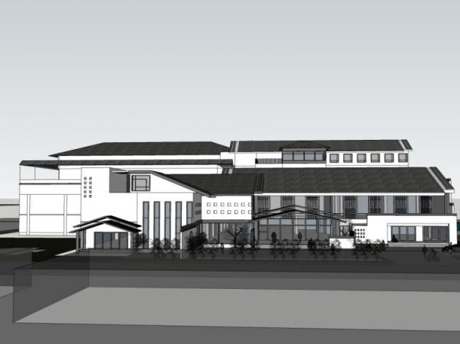 Modern Multi-Story Hotel Model in SketchUp | Contemporary Chinese Design