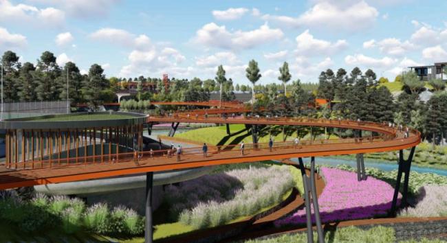 Modern Park Landscape Design in SketchUp