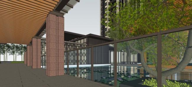 SketchUp Landscape Model: Residential Garden Design with Chinese Influence