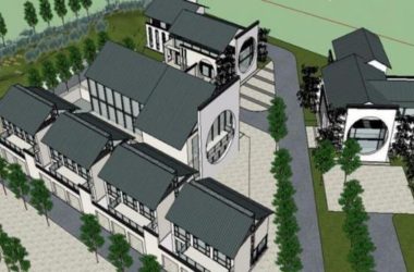 SketchUp Office Model: Chinese-Style Park Facilities and Service Area-BIM WORLD