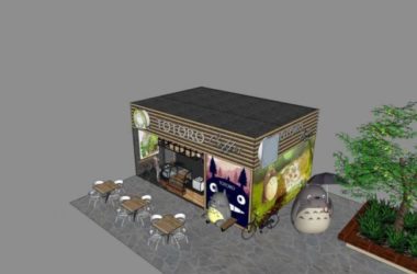 SketchUp Business Model: Modern Low-Level Store Design-BIM WORLD