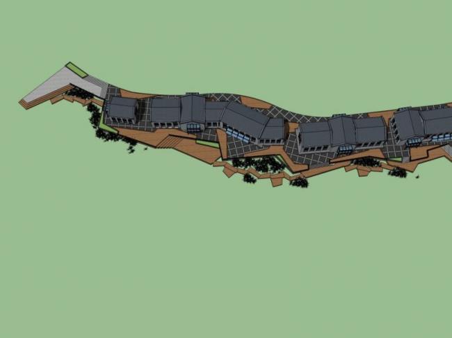 SketchUp Business Model: Modern Chinese-Style Commercial Street Design