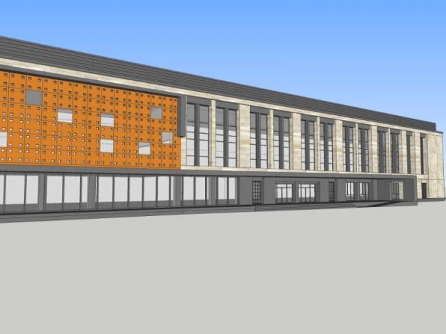 Modern Low-Rise Office Building Model in SketchUp