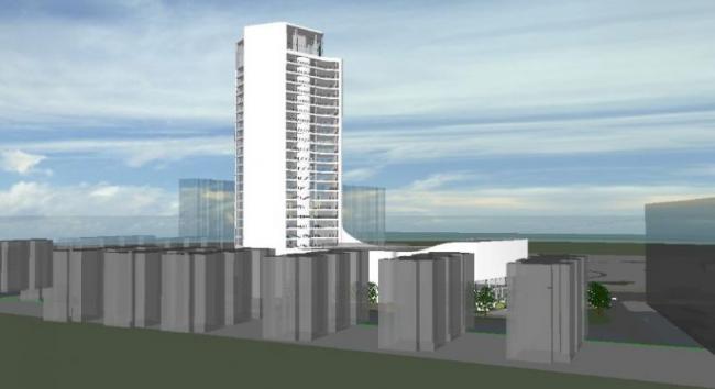 Modern High-Rise Office Building SketchUp Model