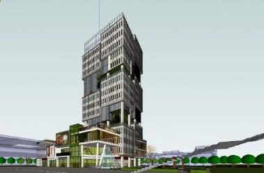 Modern High-Rise Office Building SketchUp Model-BIM WORLD
