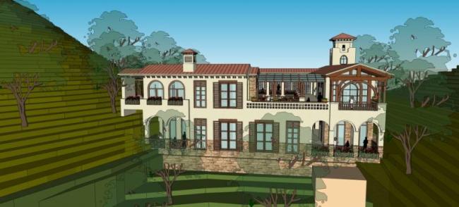 SketchUp Business Models: Multi-Story, Mountain, and Classical Clubhouses