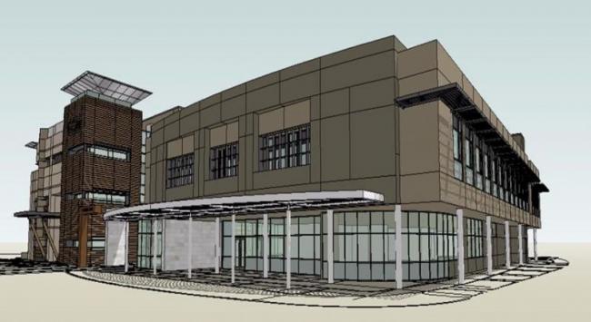 Modern Multi-Story Office Building Model in SketchUp