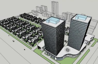 Modern High-Rise Office Building Model in SketchUp-BIM WORLD