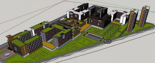 Sketchu Industrial Building | Modern Multi-Story High-Rise Industrial Park