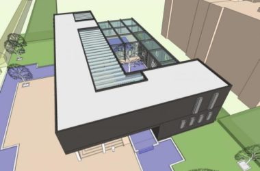 SketchUp Business Model: Modern Low-Rise Sales Office Design-BIM WORLD