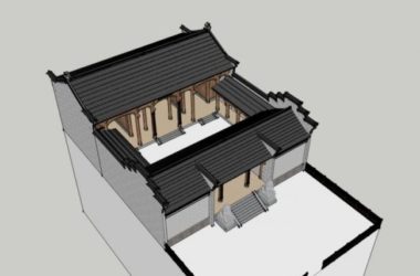 SketchUp Model of Multi-Story Ancient Chinese Ancestral Hall-BIM WORLD